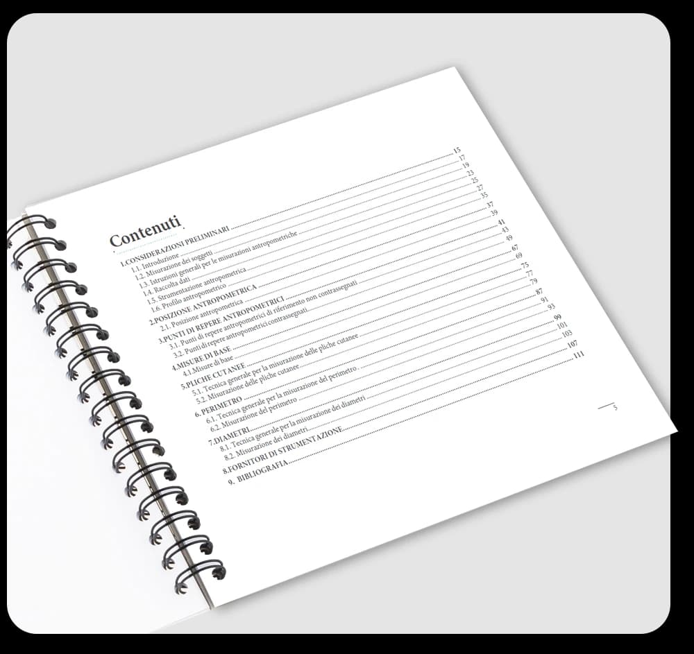 Manuale ISAK indice Formazione