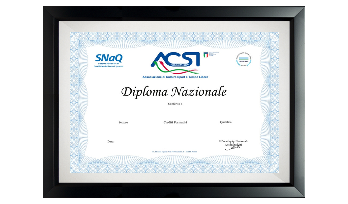 Diploma Nazionale ACSI CONI