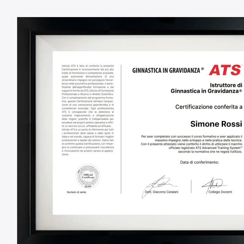 Certificazione Formazione Ginnastica in gravidanza